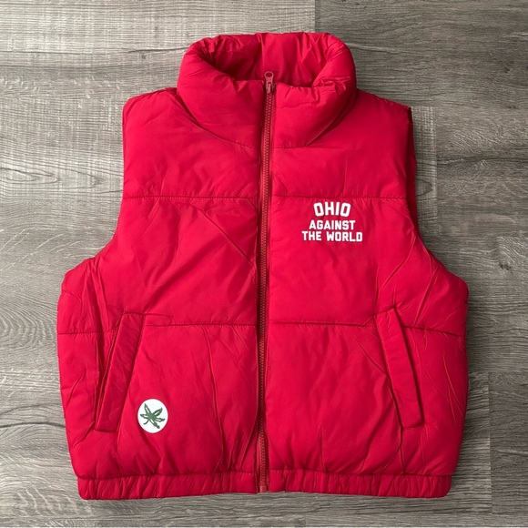 Ohio State Buckeyes Script Ohio Black Puffer Vest - Picture 4 of 14